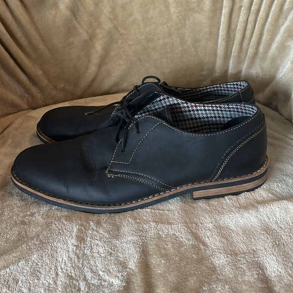 Original Penguin Mens Black Leather Shoes - Picture 3 of 8